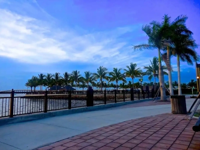 Outside