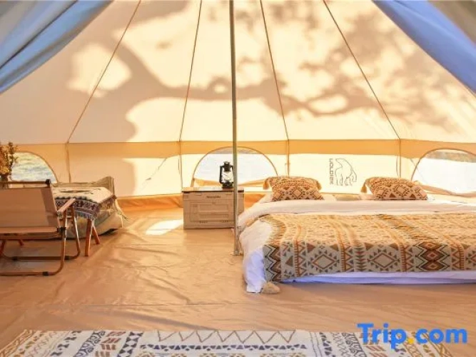 Tent with lake view