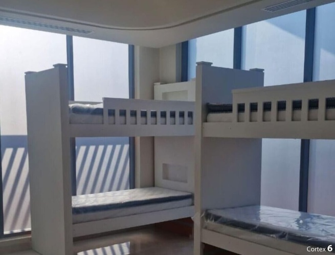 Bed in Dorm with city view
