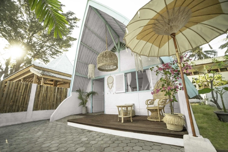 1 Bedroom Double Bungalow with garden view