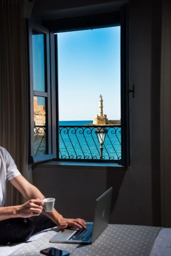 Deluxe room with balcony and with sea view