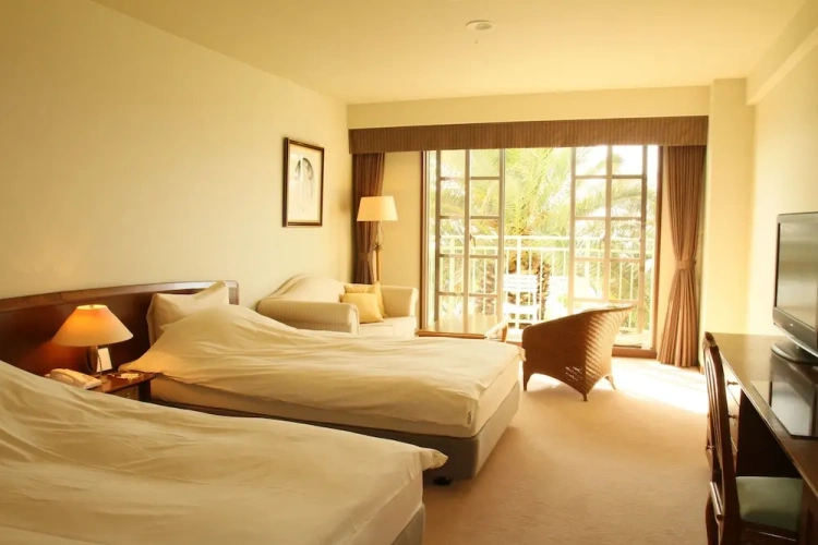 Standard Twin room with balcony and with partial ocean view