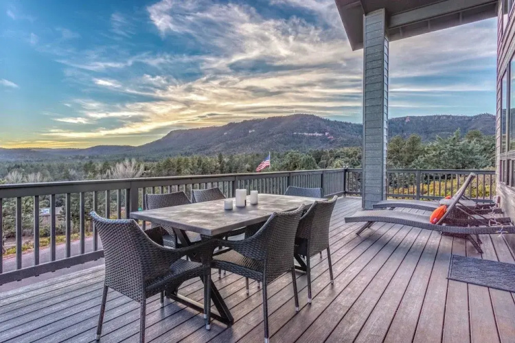 Modern Pine Retreat w/ Deck & Stunning Views!