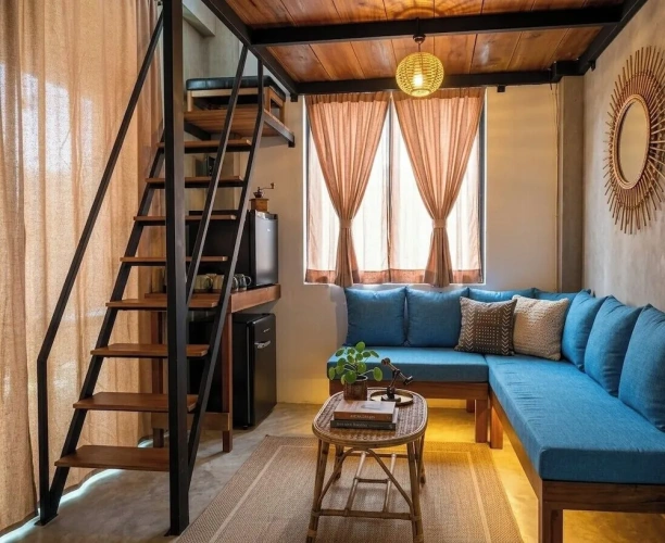 Standard Quadruple Family room with balcony and with garden view