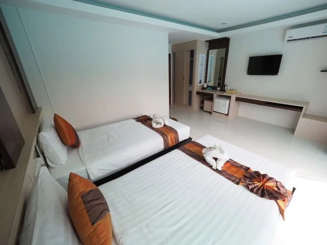 Superior Twin room with balcony and with pool view