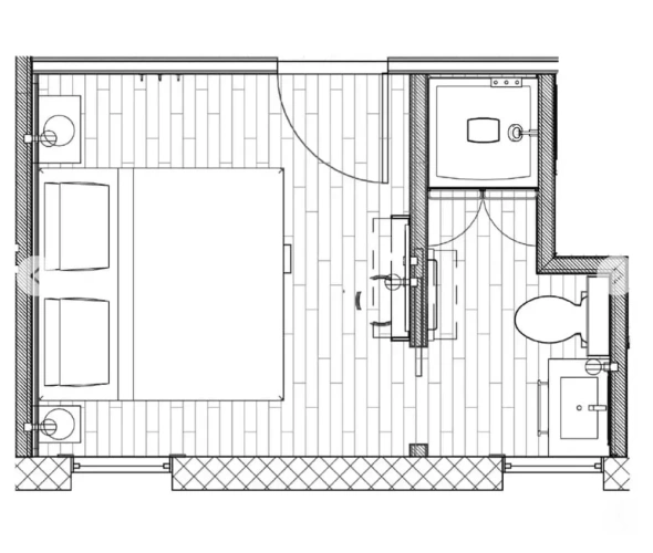 Standard Double room with city view