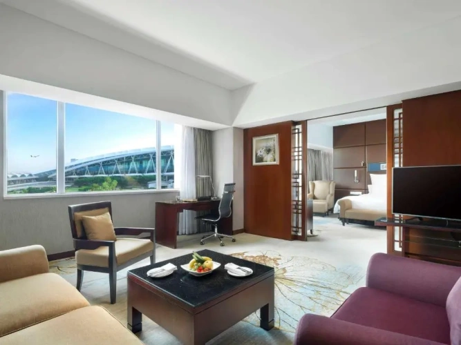 Deluxe Double Suite with airport view