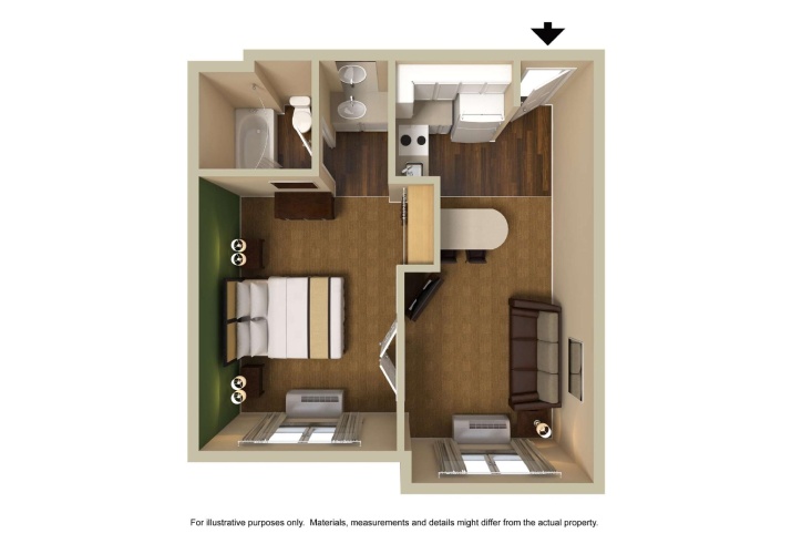 1 Bedroom Double Suite