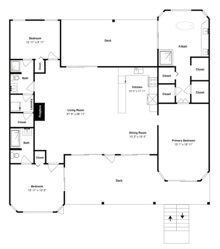 3 Bedrooms Studio