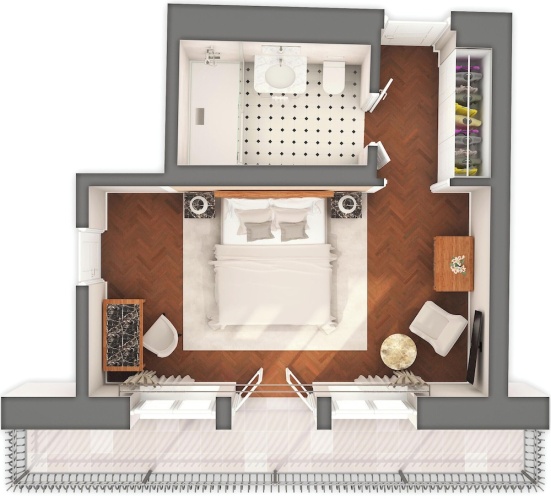 Deluxe Double room with balcony and with sea view