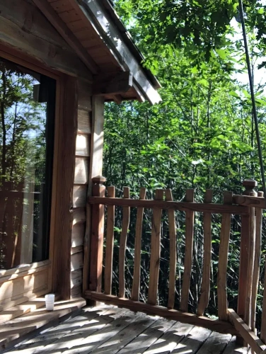 Cottage with balcony and with view