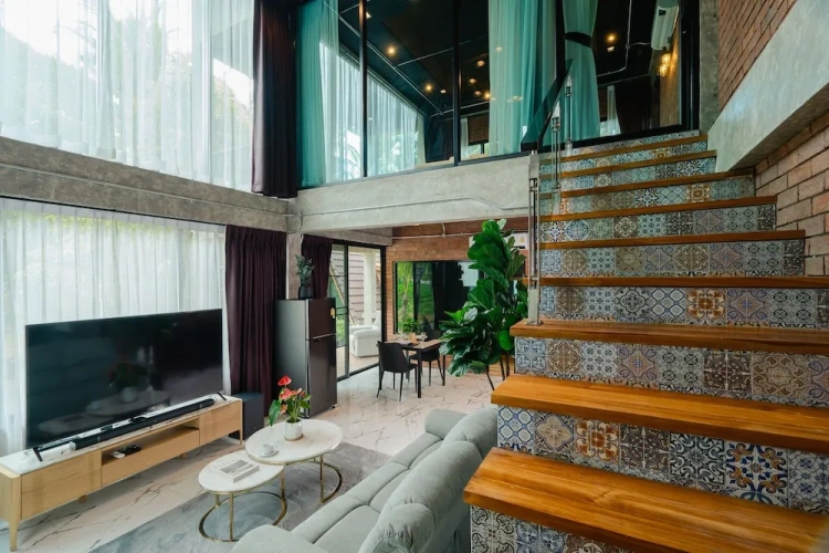 Double Villa with balcony and with mountain view