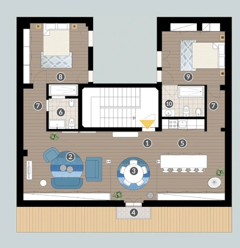2 Bedrooms Apartment with balcony and with city view