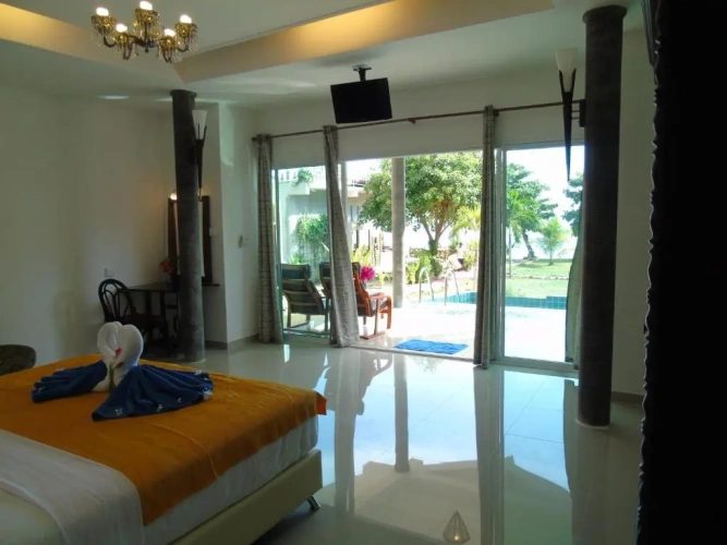 Villa with balcony and with view