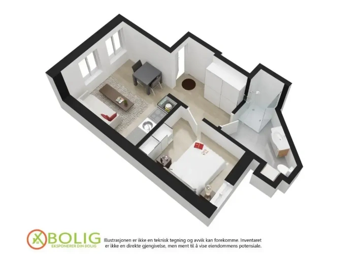 1 Bedroom Double Basement Apartment