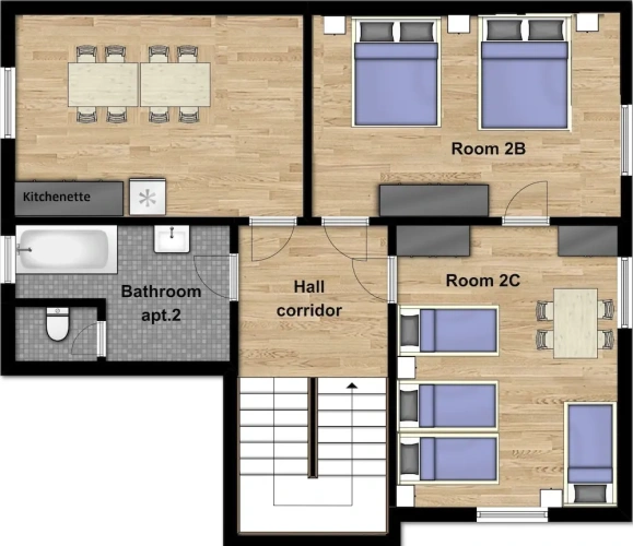 2 Bedrooms Classic Suite with balcony and with city view
