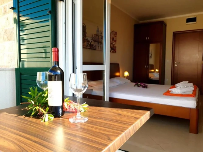 Standard Double Basement room with balcony and with sea view