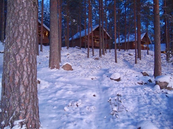 Cottage with balcony and with view