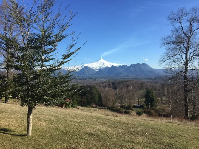 Cabañas en Pucon con vista cordillera