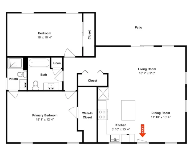 3 Bedrooms Cottage with balcony