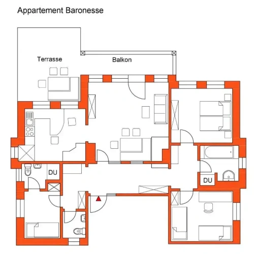 3 Bedrooms Apartment with balcony