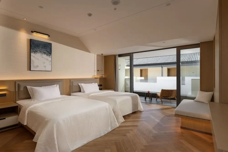 Classic Twin room with balcony and with city view
