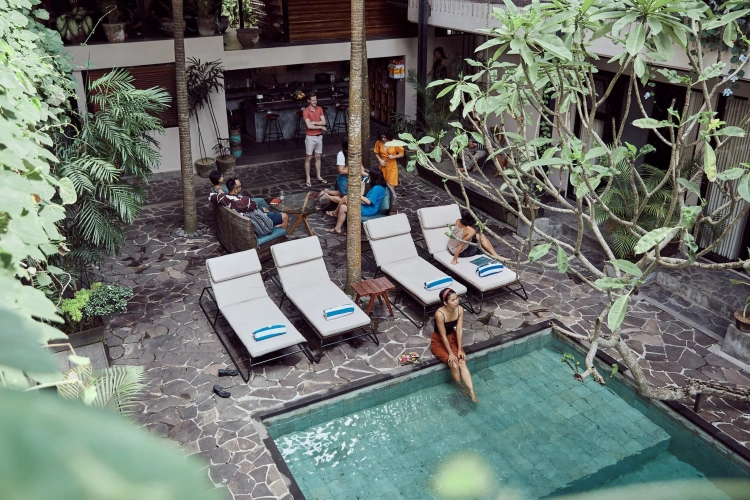 Suite with pool view