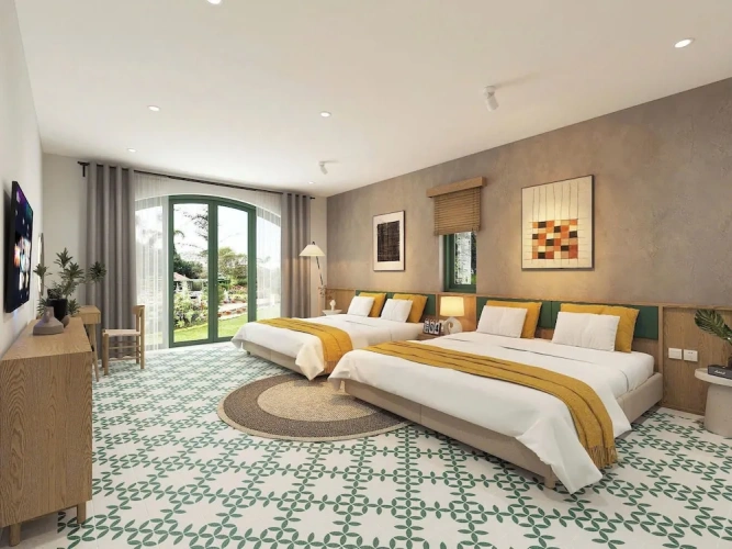 Standard Quadruple room with balcony and with mountain view