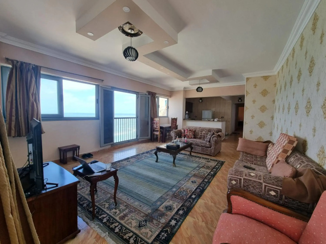 Panoramic Sea View Flat miami FAMILY ONLY شقة فندقية بانورما بشاطئ ميامي الاسكندرية صف اول مباشر علي بحر
