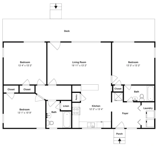 3 Bedrooms Studio