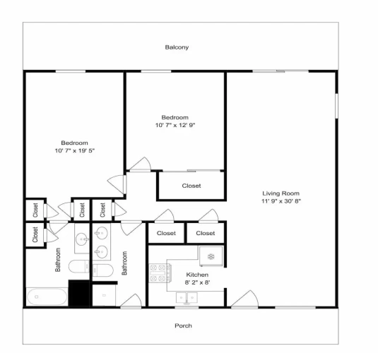 2 Bedrooms Standard room with balcony