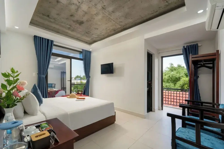 Deluxe Double room with balcony and with pool view