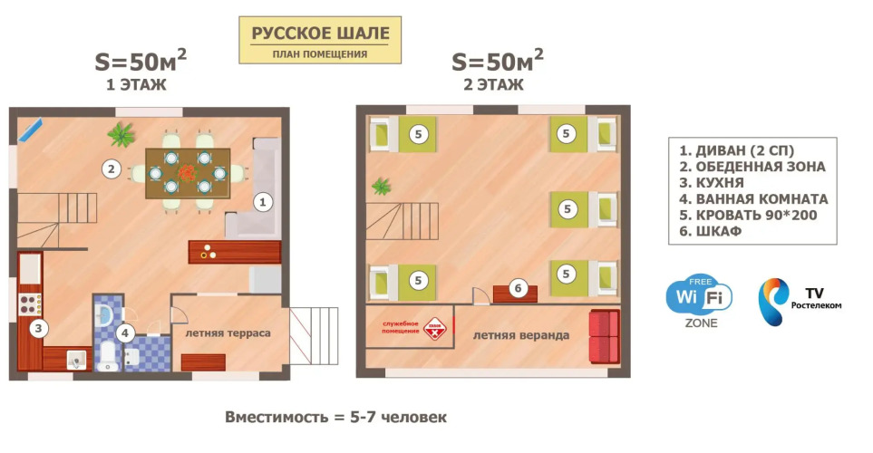 Фотография номера квартиры база отдыха Огни Имандры