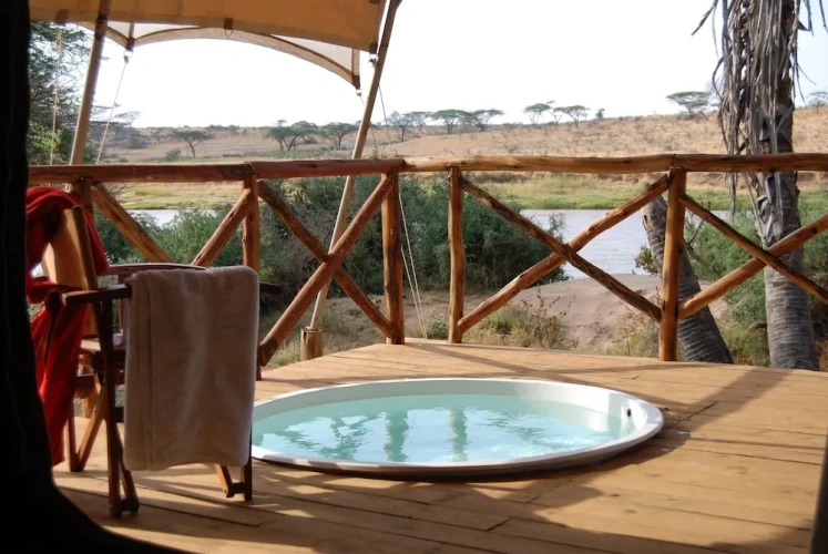 Tent with river view
