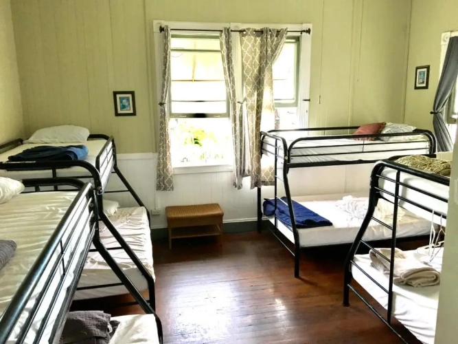 Bed in Dorm (male dorm) with view