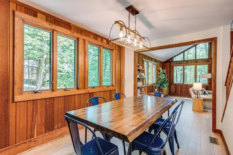 Creek Access & Deck: Family Pocono Pines Cottage