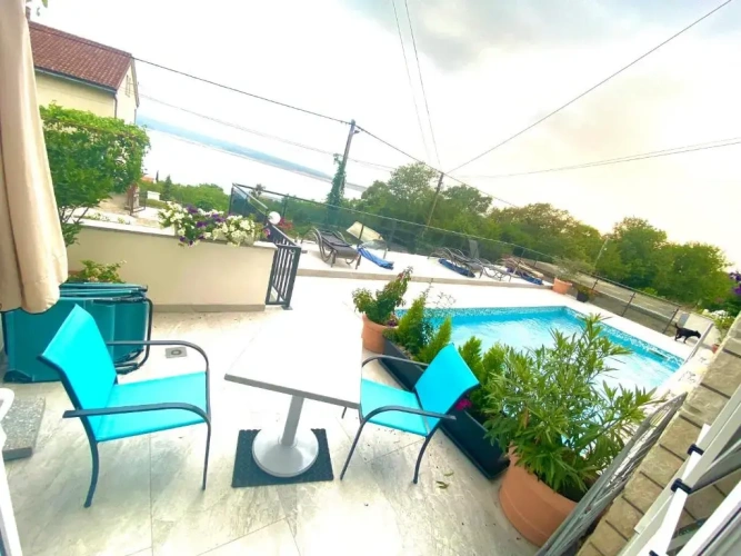Apartment with balcony and with view