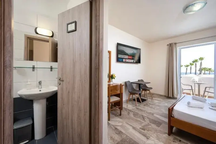 Studio with balcony