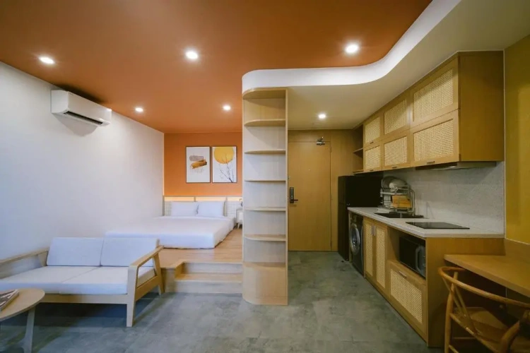 Studio with balcony