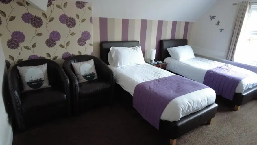 Standard Twin room with partial sea view