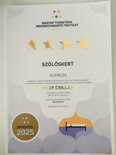 Szőlőskert Apartman 8 fős