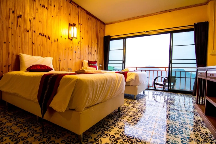 Deluxe room with balcony and with view