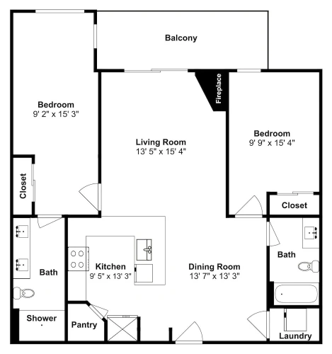 2 Bedrooms Premium Apartment with balcony and with mountain view