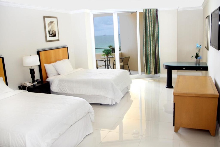 Hotel room with ocean view