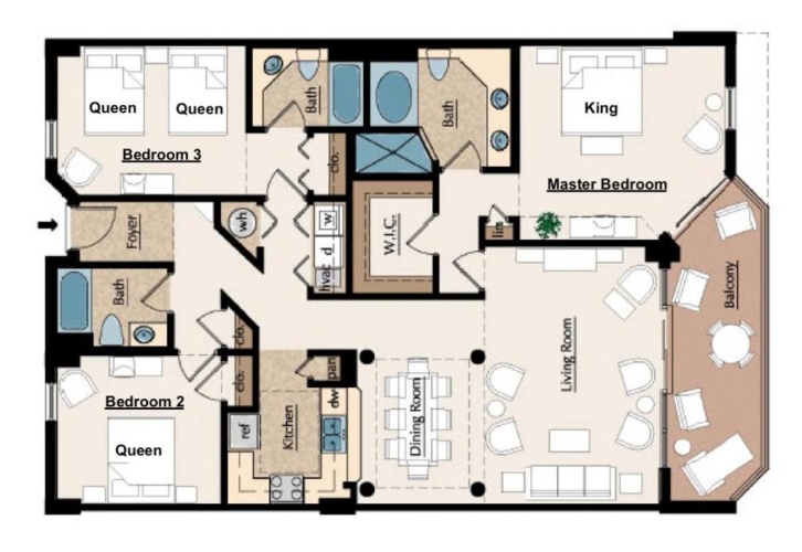 3 Bedrooms Apartment