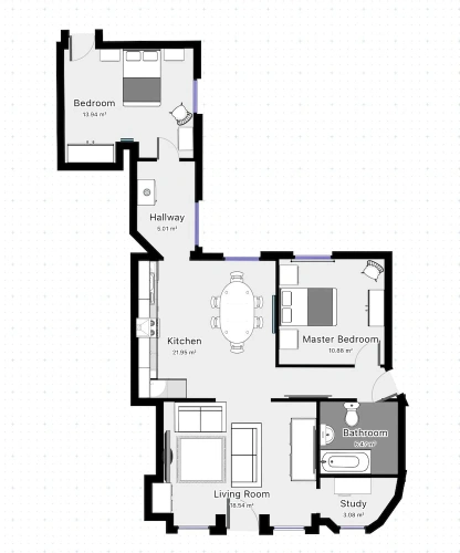 2 Bedrooms Apartment