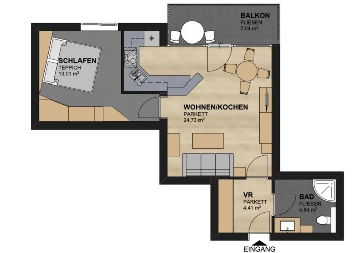 1 Bedroom Apartment
