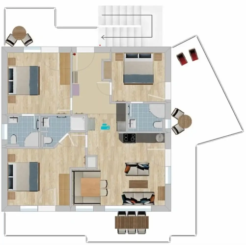 3 Bedrooms Deluxe Apartment