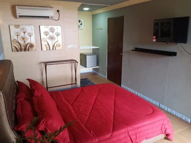 Chalet with balcony