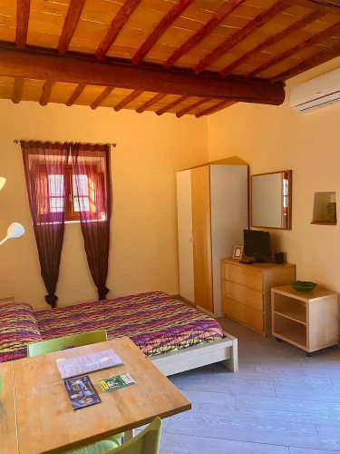 Studio with balcony and with land view